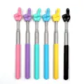 Telescopic pointer stick for teachers and kids classroom reading stainless steel colorful hand - Random Color