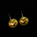 Orecchini zucca luminosi LED festa di Halloween oggetti di scena spaventosi gioielli carini - Orecchini / Orecchini di Zucca Gialli