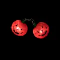 Detailansicht von leuchtenden Kürbis-Ohrringen für Halloween-Partys, einzigartiges Accessoire. - Kürbisform (Ohrringe) / Orange