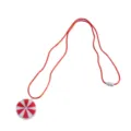 LED Weihnachtsbonbon Halskette mit rot-weißem Pfefferminz Anhänger für Party Events. - Weihnachtssüßigkeiten Stil