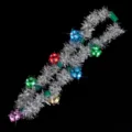 Christmas flashing tinsel necklace party toy multi-color LED light up holiday necklace - Silver Fuzzy Disco Ball Necklaces