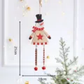 Addobbo natalizio da appendere a forma di pupazzo di neve in legno con gambe penzolanti, festa. - Pupazzo di Neve con Gambe Lunghe