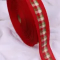 Rotes Weihnachts Karo Band, festives Geschenkband dekoratives Klebeband für Partydeko. - Karo / 2m