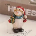 Weihnachtliche Kunstharz Schneemann Figur kreative Desktop Dekoration Weihnachtsgeschenk - Schneemann mit Geschenk