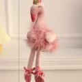 Pendentif en peluche flamand rose jolie couronne jouet en peluche suspendu pour deco - Flamant Rose