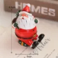 Mini statuetta Babbo Natale resina decorazione scrivania Natale simpatico regalo 6.5cm - Babbo Natale con Zaino