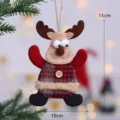 Kerst rendier pluche hangend ornament feestelijke boomdecoratie 15x10cm feestartikel - Eland