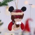 Kerst rendier hangend ornament met ruitjeshoed feestelijke boomdecoratie schattig vakantieprop - Liggend Rendier