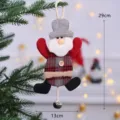 Mooie hangende kerstboom pluche sneeuwpop decoratie hanger voor feest ornament 29cm - Kerstman met Kleine Bel