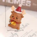 Weihnachten Harz Rentier Ornament süße Tischdeko Feiertag Geschenk Mini Figur - Weihnachts-Rentier