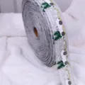 Weihnachten silbernes Band Rolle mit Auto und Baum Print für schöne Geschenkdekoration - Graues Kleines Auto / 2m