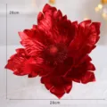 Rote Weihnachtsblume Dekoration 28cm künstlicher Weihnachtsstern für Baum und Festdeko. - Rot Typ A
