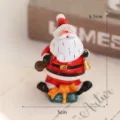 Weihnachtsmann Harz Figur Tischdecorations Weihnachtsfeier Deko Geschenk ca 6.5cm - Weihnachtsmann mit Glocke
