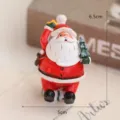 Weihnachten Weihnachtsmann Harz Figur Miniatur Ornament süße Tisch Deko 6.5cm groß - Weihnachtsmann mit Tannenbaum