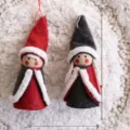 Weihnachtsbaum Holzpuppe Hängeornament Set, niedliche Weihnachtsdekoration Anhänger 10cm - H-Stil (2er-Set) / 2 Stück/Set
