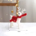 Weihnachten Filz Rentier Ornament Tischdeko feierliche Party Dekoration Requisite - S / Rot Weiß