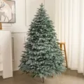 Grande albero di Natale artificiale con rami PE flocati di neve e solido supporto in metallo. - Albero di Natale in Abete PE Puro / 150cm