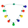 LED Christmas light bulb necklace party glowing holiday costume accessory multi-color lights. - 9-Light Color Ball Style