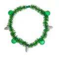 Λεπτομέρεια πράσινου φωτεινού περιδεραίου γιρλάντας με τριφύλλι για την γιορτή. - Στυλ Λαμπτήρα με Τύπωμα Τριφύλλι / Πράσινο