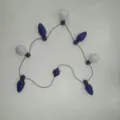 LED string light necklace holiday party glowing decorative prop with blue white bulbs battery box - Multiple Light Half Sphere Bulb Design