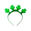 Green shamrock headband LED light up clover hair hoop St Patrick Day party hair accessories - Glow Clover Style