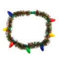 Weihnachten Leuchtende Lametta Halskette Party Bunte Glühbirne Kostüm Schmuck Accessoire - Rot Grüne Lametta Glühbirne Halskette