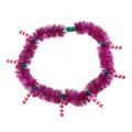 Weihnachts leuchtende Lamettakette mit Zuckerstangen, festliche Party Leuchtaccessoires. - Rosa Lametta Zuckerstange Halskette (7 Lichter)