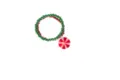 Braccialetto di perline con ciondolo caramella menta luminoso di Natale rosso e verde festivo - Bracciale Caramella / Rosso Verde Patchwork
