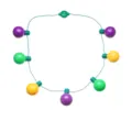 LED light up bulb necklace, colorful festive carnival party glowing jewelry accessory for adults. - 7 LED Round Ball Necklace