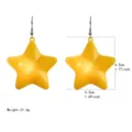 Luminous yellow star earrings glow in the dark pendant jewelry gift for women girls. - Star Pendant Earring