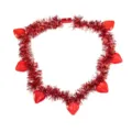 Valentinstag rote Lametta LED Kette leuchtendes Herz Glühbirne Party Kostüm Festival Requisite - Mehrfarbige Lametta-Herzkette