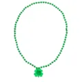 St. Patrick's Tag LED grüne Perlen Klee Halskette leuchtende Party Schmuck Accessoire. - Kleine Kleeblatt Perlenkette / Grün