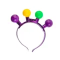 LED leuchtende Party Haarreif bunte Kugeln Festival Haarschmuck Karneval Accessoire - Lila Runde Kugel Stil