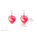Transparent pink heart-shaped LED glowing earrings, perfect for Valentine's Day party. - Heart Shape