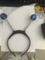 Weihnachten Feder Ball Haarreif LED leuchtend Alien Boppers Party Konzert Kopfbedeckung - Schwarzes Alien Leuchtendes Haarband