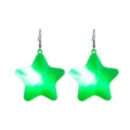 Grüne leuchtende Stern Ohrringe LED Party Ohrhänger Schmuck Accessoires für Damen und Mädchen - Grüne Pentagramm Ohrringe