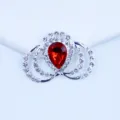 DIY kroon rode druppel strass legering accessoire voor telefoonhoesje decoratie onderdelen - Rood