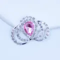 DIY kroon strass legering accessoire met roze druppel kristal voor telefoondecoratie. - Lichtroze