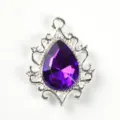 Colgante de lágrima brillante estilo coreano aleación acrílico diamantes accesorios - Púrpura profundo
