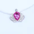 Strass Krone Legierung Anhänger Detail, ideal für DIY Schmuck, Handtaschen und Haaraccessoires. - Pflaumenrot