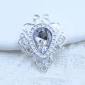 Zilveren legering holle druppel kristal DIY sieraden accessoire hanger voor haar en kleding. - Wit