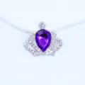 Accesorio DIY corona strass cristal violeta, colgante decorativo para bolsos zapatos. - Púrpura profundo