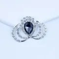 Zilveren legering druppel kroon kristal strass schoengesp telefoondoos DIY accessoire - Grijs
