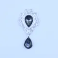 Legering Druppel Hanger DIY Accessoire Grijs Strass Holle Bloem Tray Sieraad Component - Grijs