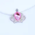 Strass Krone Legierung DIY Schmuck Zubehoer fuer Kleidung Taschen Haarklammern Basteln - Hellrosa
