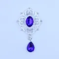 50x27MM zilveren legering strass hanger DIY kristal druppel sieraden accessoire. - Saffierblauw