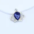 Europäisches Strass Krone Legierung Schmuck Zubehör DIY Handgemachte Material für Taschen - Marineblau
