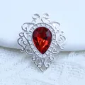 Zilveren legering rode druppel strass hanger DIY ambachtelijk accessoire vintage sieraden - Rood