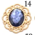 Hollow metal acrylic base DIY hair accessory decorative craft findings pendant component. - Navy Blue
