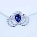 Strass Kroon DIY Accessoire Blauwe Druppel Strass Legering Telefoonhoesje Variant - Marineblauw